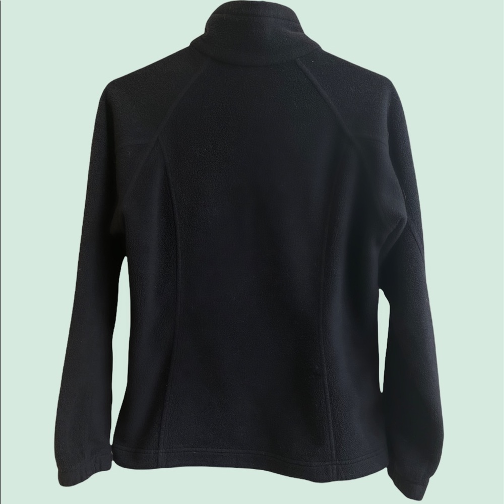 black columbia fleece zip up jacket in size medium